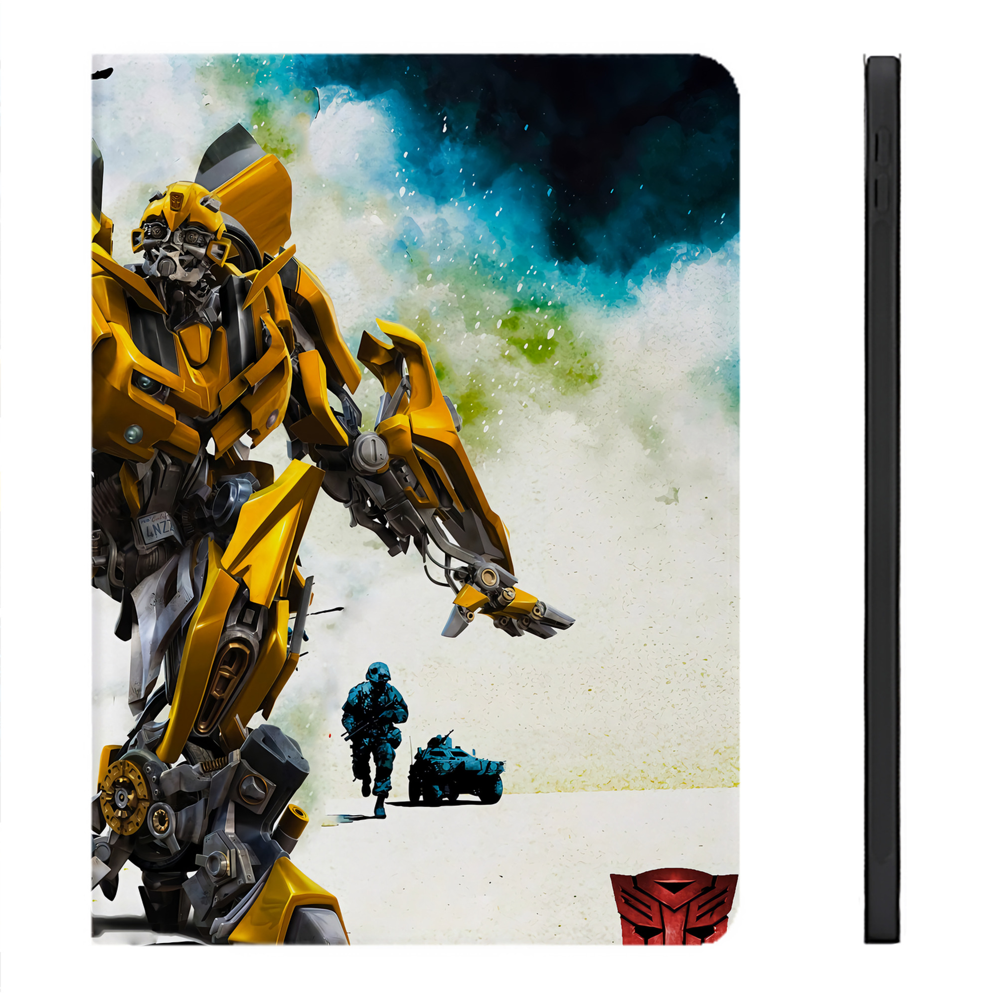 （画像用） Transformers トランスフォーマー IPadケース ペンホルダー付き ブックスタイルデザイン
